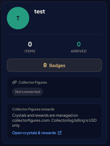 Collector Figures connection section in the not connected state